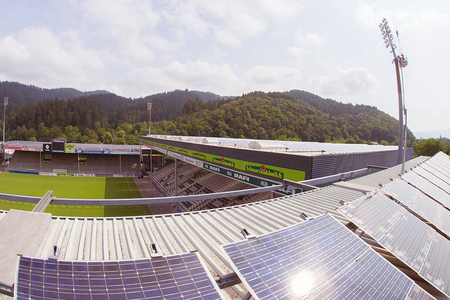 Photovoltaikanlage auf dem SC Freiburg Stadion