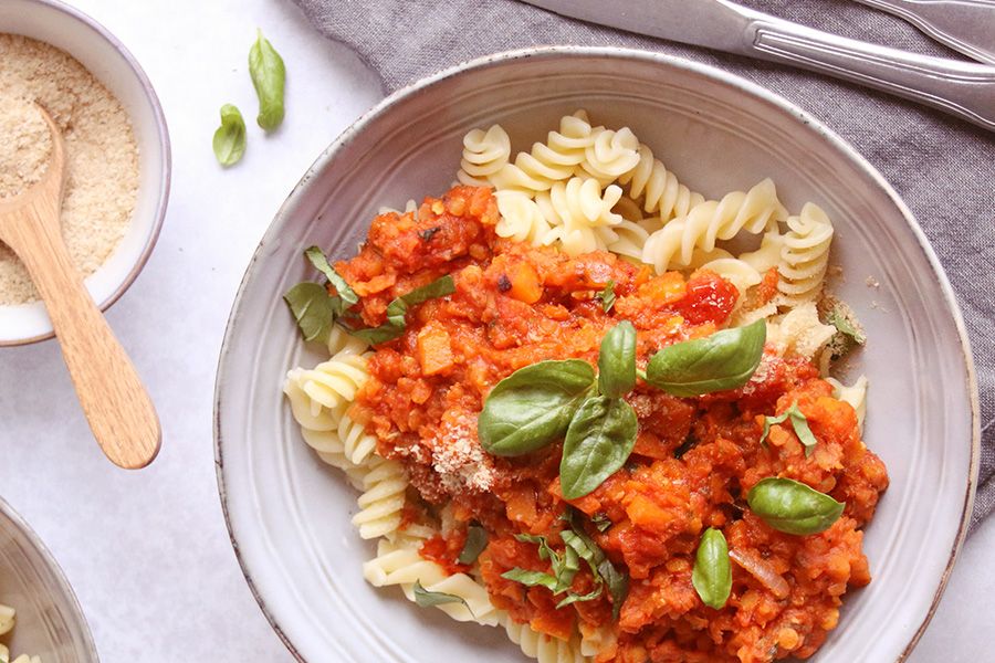 Vegane Linsen-Bolognese