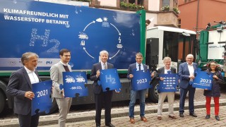 ASF Einweihung der Wasserstoff Müllabfuhrfahrzeuge Freiburg