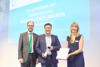 Hans-Jürgen Hamburger (badenova) beim Energiewende-Award auf der Intersolar