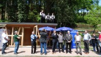 Richtspruch am Bienen-Pavillon.