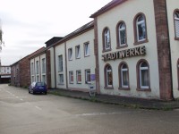 Das alte Stadtwerke Lahr-Gebäude vor dem Abriss (Foto 2002).